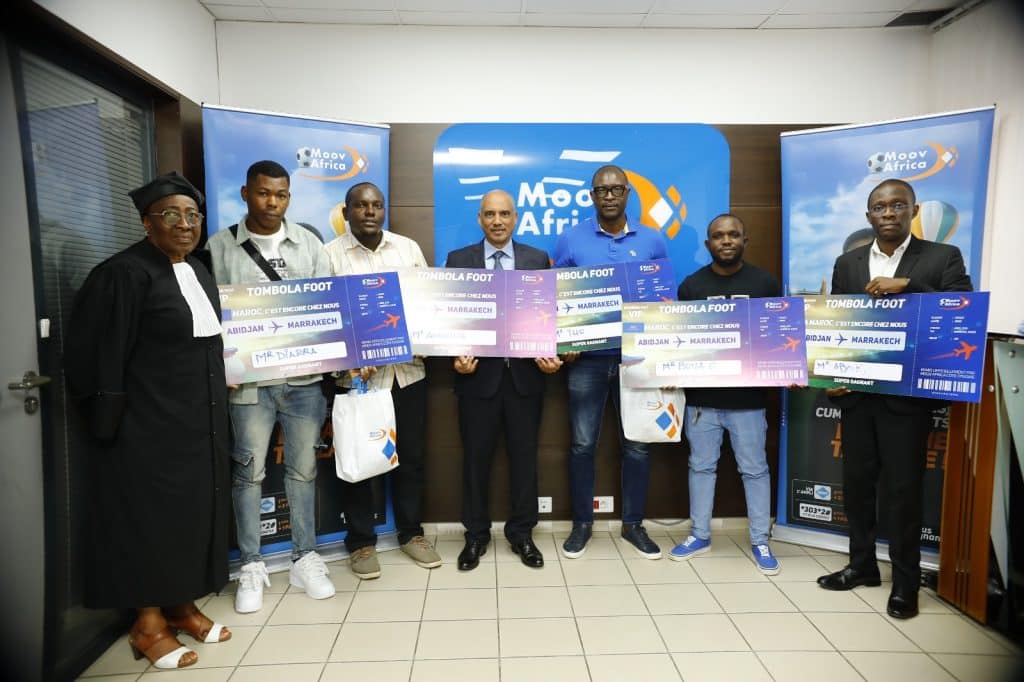 Tombola Foot Moov Africa CI : les premiers gagnants s’envolent pour le Maroc !